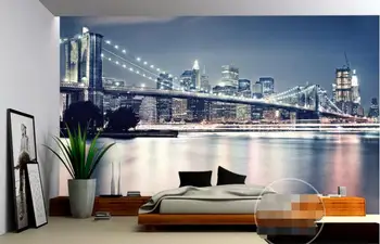 3d izba tapety vlastné nástenné non-tkané stenu, nálepky New York most moderné módne maľovanie foto 3d nástennú maľbu, tapety