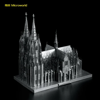 3D Kovov Puzzle Kolínska Katedrála Budovy model DIY 3D laserové rezanie Skladačka puzzle, Hračky, Stolné dekorácie DARČEK pre Audit