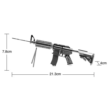 3D Kovové Nano Puzzle 21 CM M4A8 Karabína Zbraň Zbraň Model G001 DIY 3D Laser Cut Skladačka Hračky