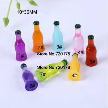 3D Mini Fľaša flatback živice cabochons kawaii pre DIY Zdobením 10*30 mm 80pcs YZR572