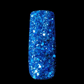 3D Mix Veľkosť Kráľovská Modrá Nail Art Lesk Prášok List Bling Lesklé Nechty Telo Plavidlá, Dekorácie Nástroj 251