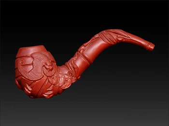 3D model pre cnc 3D vyrezávané obrázok sochy stroj v STL formát súboru Čínskej kultúry,fajkárstva