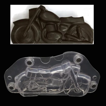 3D Motocykel Čokoláda formy HOBBY Ručné Tortu Plastového Polykarbonátu Autobike výroby Čokolády Nástroj Cake Zdobenie formy