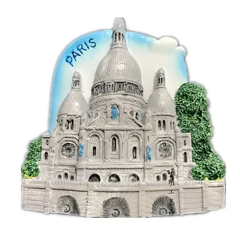 3D Paríža v Slávnej Budovy Arc de Triomphe Eiffelova Veža Chladnička Magnet na Chladničku Magnet Cestovanie so suvenírmi Domova Príslušenstvo