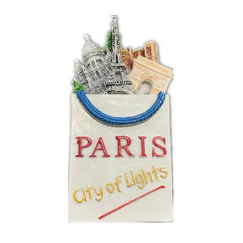 3D Paríža v Slávnej Budovy Arc de Triomphe Eiffelova Veža Chladnička Magnet na Chladničku Magnet Cestovanie so suvenírmi Domova Príslušenstvo