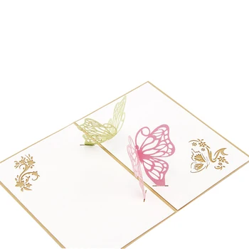3D Pop-Up 2-Motýľ, Pohľadnice, Vianoce, Narodeniny, Valentín Pozvanie Univerzálny
