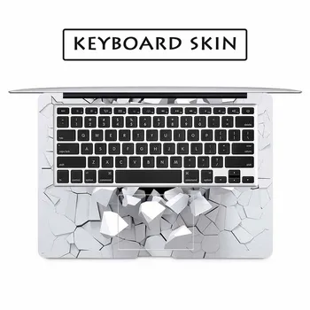 3D Popraskané Steny Notebook Skin pre Apple Macbook Air Pro Retina 11 12 13 15 palcov Mac Dell, HP Mi Notebook Ochranné Nálepky Odtlačkový
