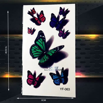 3D Roztomilý Motýľ Dočasné Tetovanie Žien Dieťa Body ARt Falošné Flash Tetovanie Nálepky, Deti, Body Art Nepremokavé Tetovanie Vložiť