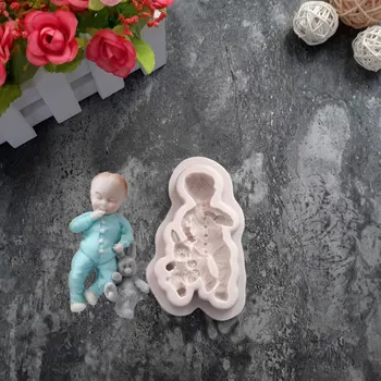 3D Spanie Dieťa Silikónové Fondant Tortu Formy Čokoláda Chlapec/Dievča Formy Dekor Pečieme