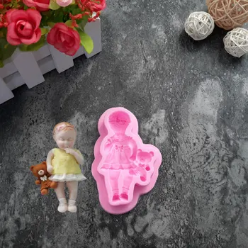 3D Spanie Dieťa Silikónové Fondant Tortu Formy Čokoláda Chlapec/Dievča Formy Dekor Pečieme