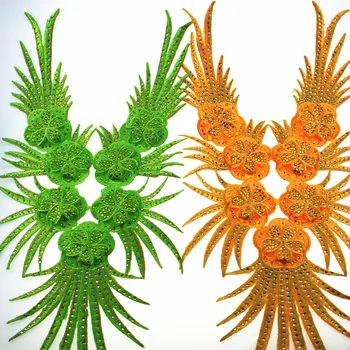 3D Svetlé Diamond Golier Patch, Netto Priadza Výšivky Kvety Veľké Patch Nášivka Pre Formálne Oblečenie Šaty Príslušenstvo DIY Plavidlá