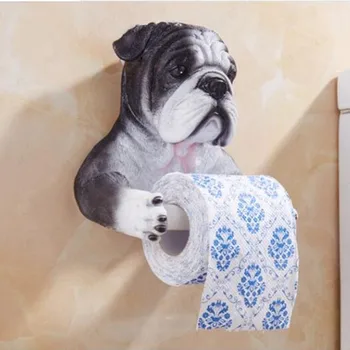 3D Toaletného papiera držiak na Wc hygiena živice zásobník Voľný úder rukou psa tkaniva box domácnosti papier, uterák držiak cievky cievka prístroja
