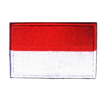 3D výšivky magic nálepky slučky a háčik Indonézia vlajka remienok vlajka českej výšivky remienok na ruku Handričku patch Odznaky