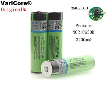 3KS 2017 Nové Chránené Pôvodné 18650 3400 mAh NCR18650B Nabíjateľná batéria 3.7 V, s PCB Pre Panasonic batteris