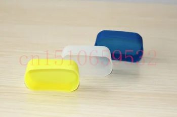 3ks A1 Kremíka flexibilné Flash Bounce Difúzor Softbox Biela+Žltá+Modrá pre 600EX YN-600EX
