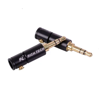 3KS Jack 3,5 mm Audio Konektor 3 Pól pozlátené Slúchadlá Konektor s Hliníkové rúry a Skrutku zámky zváranie zadarmo BOHATÉ TECH balenie