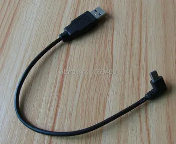 3ks Krátke USB 2.0 muž, Rovno Na mini-b 5pin Muž Pravý Uhol Rozšírenie Adaptér kábel Konektory line Nabíjacieho Kábla 25 cm