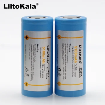 3KS LiitoKala 26650-55A 5000mAh 26650 Li-ion 3,7 v Nabíjateľná Batéria pre Baterku 20A 3.6 V Napájací batérie