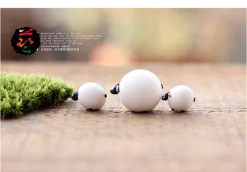 3ks moss micro mini záhrada svete záhradné dekorácie umelé Hliny Baránok mini ovce remesiel DIY príslušenstvo materiál