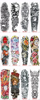 3ks Nepremokavé Dočasné Tetovanie Rukáv Body Art Muži Ženy Farebné Falošné Tetovanie Papier Tetovanie Nálepky Rameno Pančuchy Falošné Tetovanie