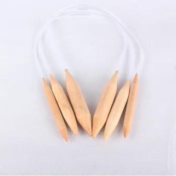 3ks/set bambusu kruhové pletacie ihly háčkovanie háčik 25 mm20 mm15 mm Vlna DIY nástroj kruhové ihly pre caps