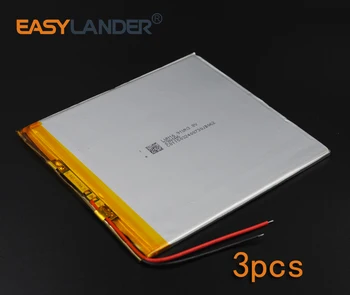 3ks/Veľa 3,7 V 4600mAh Nabíjateľná li Polymer Li-ion Batéria Pre Bluetooth Notebook, Tablet PC, elektronika kahanca 30100140