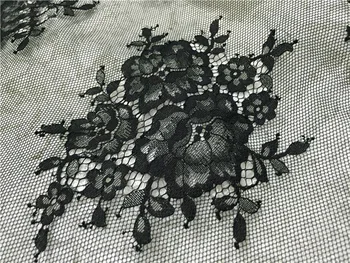3M dlhé kvet vyšívané rias chantilly čipky tradičné svadobné čipky textílie biela/čierna hot predaj v najlepšej ceny