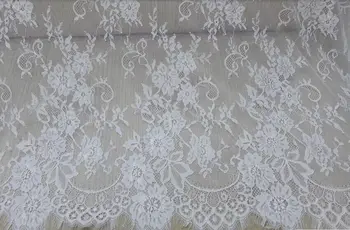 3meters/veľa Svadobné šaty francúzsky chantilly čipky textílie Rias čipky textílie svadobné šaty, dekorácie 150 cm široký