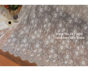 3meters /veľa šírka 100 cm nádherné rias Čipky textílie Mäkké gázy čipky DIY odevné doplnky, Vyšívané perlinkové tkaniny tkaniny dobré
