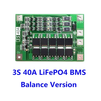 3S 40A 9.6 V 10.8 V 18650 LiFePO4 batérie BMS/železo lítiové batérie, ochrana doska s vyrovnanie startable vŕtať Štandard/balance