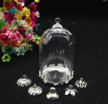 3sets/veľa 38*25 mm trubica sklo svete 25mm koruny zásobník korálky spp set sklenená fľaša fľaša prívesok šperky zistenia náhrdelník prívesky