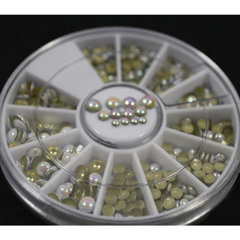 3Sizes najhorúcejšie Japonský kolesa dekorácie módne mix veľkostí 3D Farebné Opal AB kovové nity/stud pre Nail Art