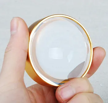 3X Optickým Konvexné Šošovky Kruhu Klenutý Paperweight Lupy Plochy Sférického Optické Lupy