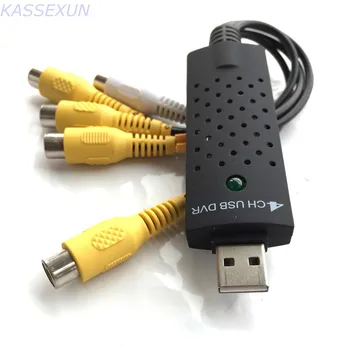 4 Kanálový USB2.0 USB Video Capture Grabber karty na VHS na DVD rekordér Zachytiť Adaptér