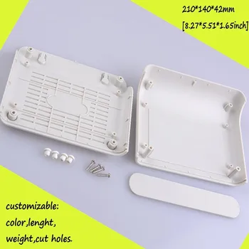 4 ks/veľa 210*140*42mm Siete krytu bývanie diy plastové spojovacej skrinke elektronické projektu plastový kufor abs sieťového smerovača box
