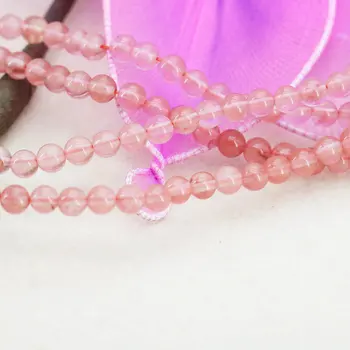 4 mm Hot Predaj Príslušenstva Ružová Melón Turmalín Okrúhle Korálky Remesiel Voľné Guľôčky z Prírodného Kameňa Príslušenstvo Diely Šperky Ženy