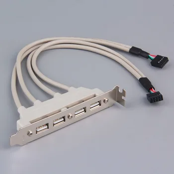 4-Port USB2.0 Doska Zadný Panel Rozšírenie Držiak Hostiteľský Adaptér Nové