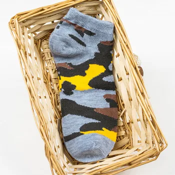 4 Páry Mužov Ponožky Kamuflážny Vzor Osobnosti Zábavné Ponožky Letné, Jesenné Priedušná Pružnosť, Výborná Kvalita Meias