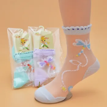 4 Páry/Veľa Dievčatá Ponožky Letné Nové Oka Štýl dragonBaby Ponožky s Módne Elastické Čipky Kvety Príchodu Veľkoobchod deti ponožky