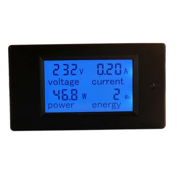 4 v 1 STRIEDAVÉHO Napätia Metrov 100A/80~260V Power Energy Analógový Voltmeter Ammeter Watt Aktuálne Zosilňovačov Volt na Meter Panel LCD Monitor