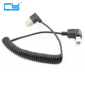 40 CM AŽ 120 CM/4 ft USB 2.0 Samec na 4pin USB typ B Pravý Uhol Zdvíhateľnej Údaje Nabíjací Kábel pre USB2.0 Tlačiareň a Skener