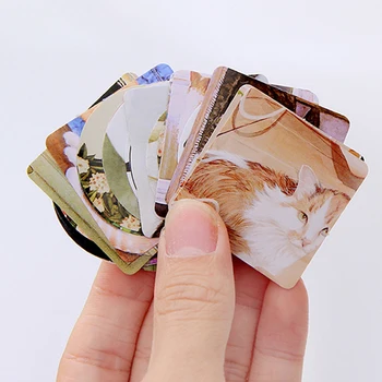 40 ks/set Mačka séria Box samolepky photo album dekoratívne Tesnenie nálepky Vďakyvzdania DIY Rôzne vzory zmiešané Styling