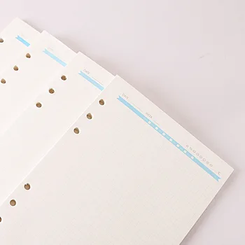 40 listov béžová a5 a6 papierová výplň pre krúžkových, kontrola/prehoz/body/prázdne/rozhodol, papiere, 6 otvorov