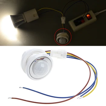 40 mm LED PIR Detektor Infračervený Snímač Pohybu Spínač s časovým Oneskorením, Nastaviteľné