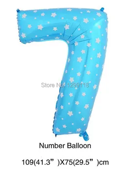 40 palcový Veľké Ružová Modrá Bodka Číslo Fóliové Balóniky Digatal 7 Hélium Balón Číslo 7 nafukovacie Balóny