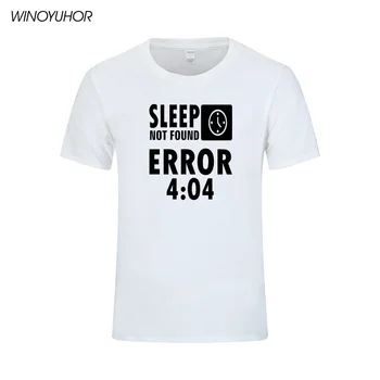 404 Chybu Nenašiel Mens Kodér Geek Programátor T-shirt Módne Bežné Krátke Sleeve T Košele Mágov Darčeky Topy Tees