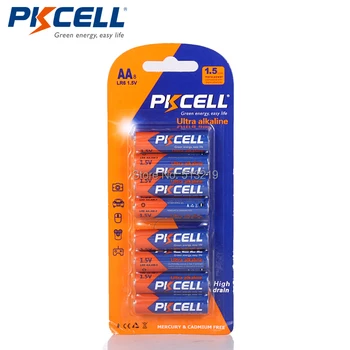 40Pcs 5Card PKCELL 1,5 V E91 AM3 MN1500 LR6 AA Alkalické Batérie Pre elektrické hračky blesk fotoaparátu holiace strojčeky