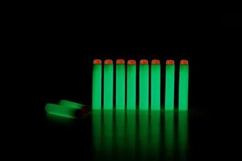 40pcs Fluorescencie Hračka Orbeez Zbraň Svetelný Guľky pre Nerf Série Blaster Náplň Klip Šípky EVA Mäkké Guľky žiariť v tme