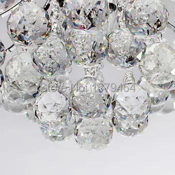 40W Luster Moderné K9 Crystal 3 Svetlá Transparentná 220-240v 40*40*28 cm