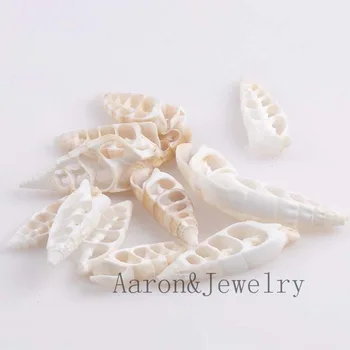 42-55mm biele Prírodné Špirála Shell Voľné Korálky pre šperky, takže DIY 20pcs TRS0133